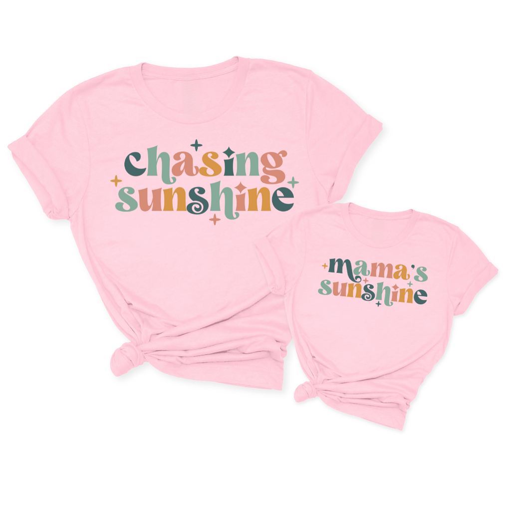 Matching Mama and Mini T shirts Chasing Sunshine Junie Grace