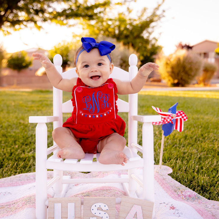 Baby Girl Monogrammed 4th of July Outfit