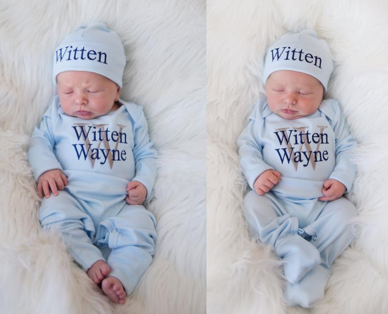 11277-2-Dodgers Personalized Newborn Royal Blue Onesie