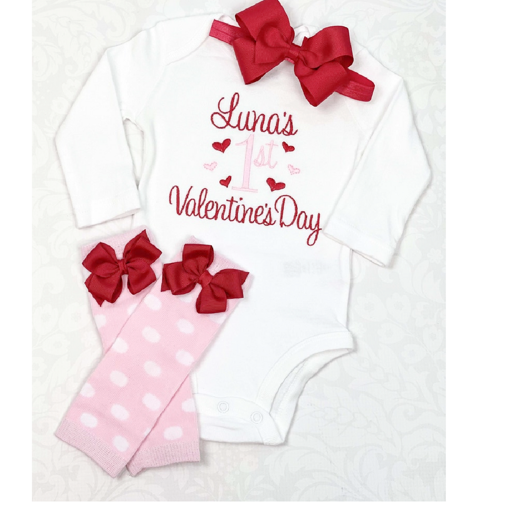 Baby's first valentine's day outfit best sale