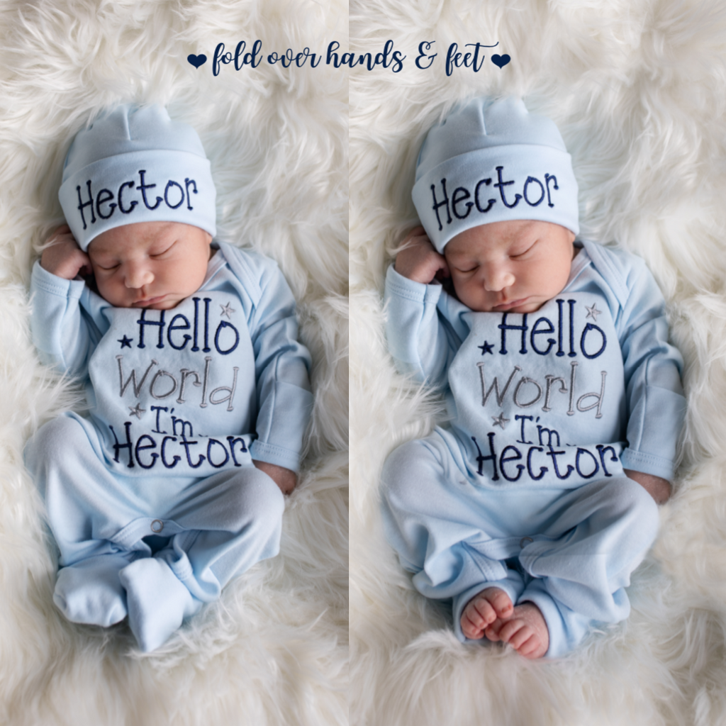 Welcome baby hot sale boy outfit