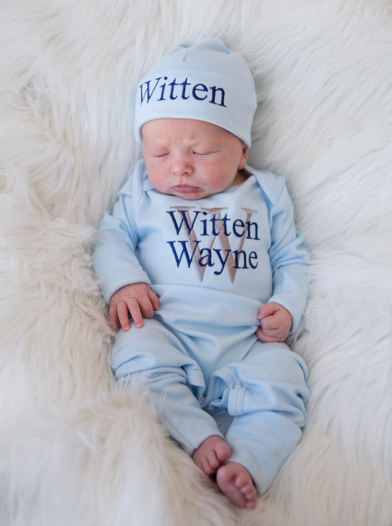 Baby Boy Coming Home Outfit Personalized, Newborn Baby Boy Outfit -    Newborn boy clothes, Personalized newborn outfit, Personalized baby boy