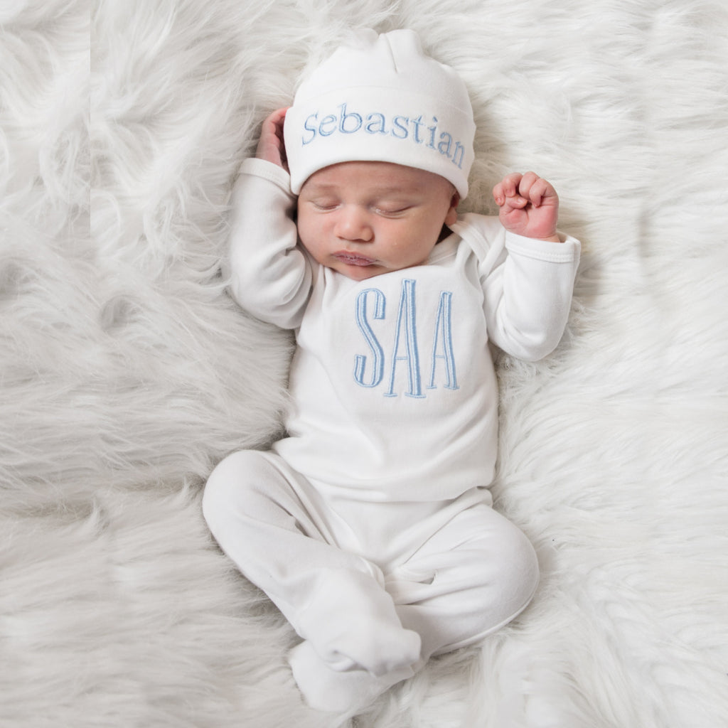 Newborn boy white outfit sale