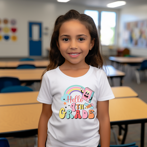Girls Back to School Shirt - Hello 4th Grade
