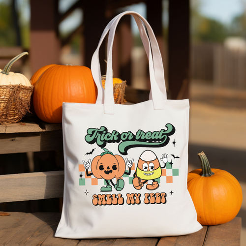 Halloween Trick OR Treat Bag -  Smell My Feet Candy Corn