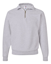 Jerzee Unisex Super Sweats NuBlend® Quarter-Zip Cadet Collar Sweatshirt - Ash