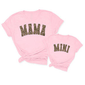Matching Mama and Mini  T shirts - Cheeta Print