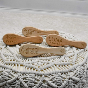 Personalized Baby Wooden Brush - Luna Font Style