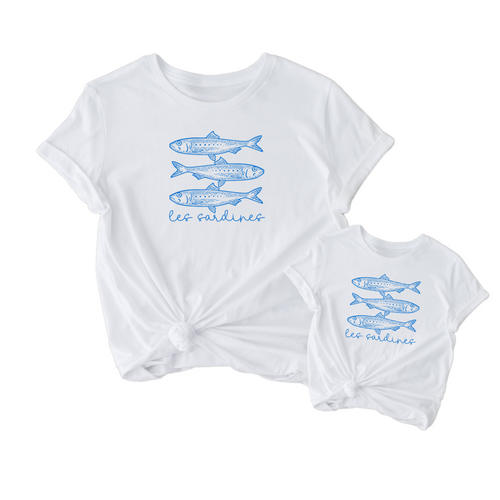 Matching Mama and Mini  Sardine Girl Summer - LES SARDINES BLUE