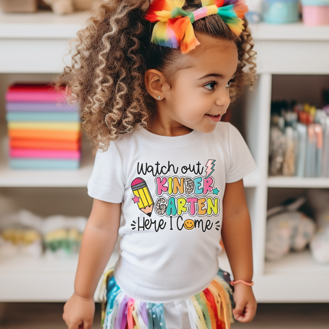 Girls  Kindergarten T Shirt - Watch out Kindergarten