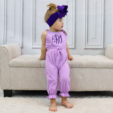 Girls Strappy Summer Jumpsuit - Lavender