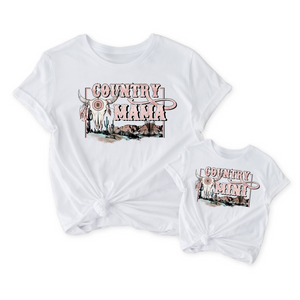 Matching Mama and Mini  T shirts - Country Mama and Mini