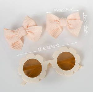 Girls Sunglasses and Bow Set