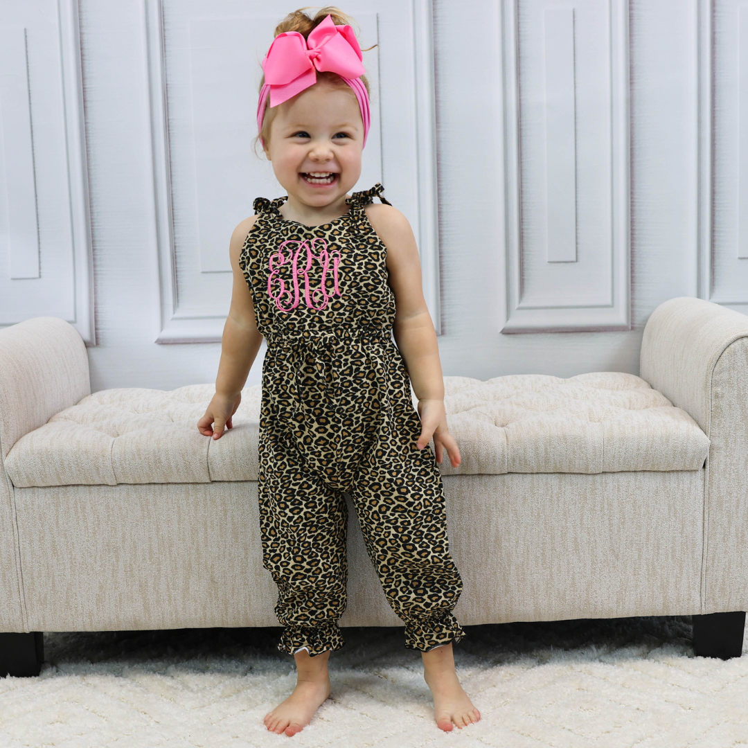 Shein Girls Leopard Print Jumpsuit Childrens Leopard Print
