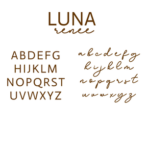Personalized Baby Wooden Brush - Luna Font Style