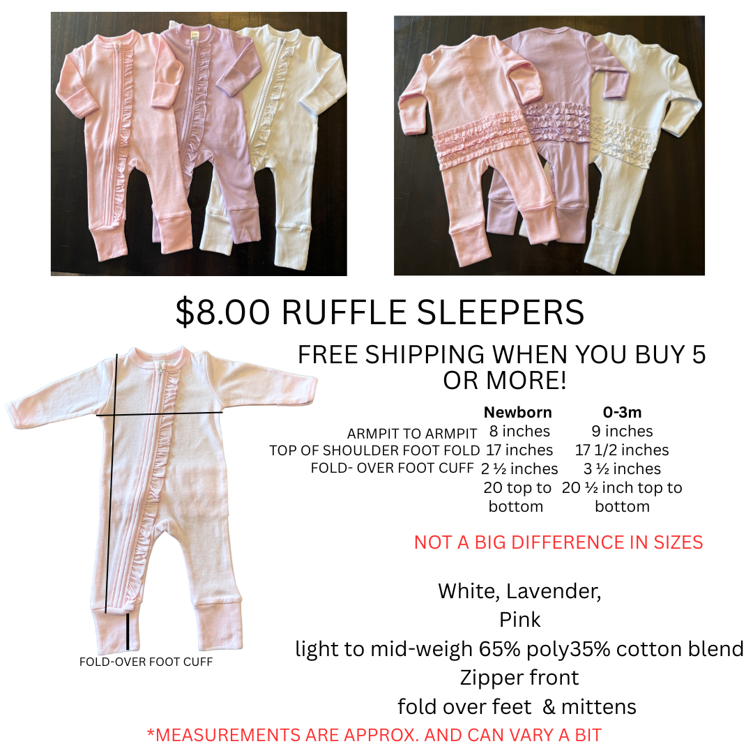 Ruffle Zipper Sleeper - Clearance – Junie Grace