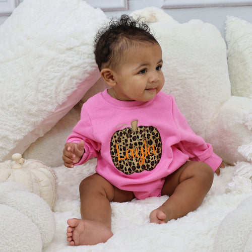 Personalized Baby / Toddler Girl Fall Bubble Sweatshirt