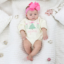 Personalized Baby Girl Christmas Outfit - Christmas Trees