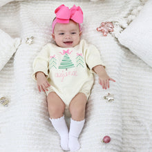 Personalized Baby Girl Christmas Outfit - Christmas Trees