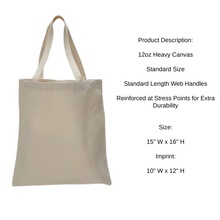 Blank Canvas Tote Bag - Clearance