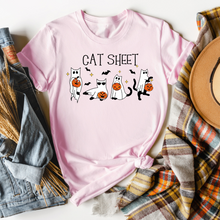 Halloween Cat Ghost T Shirt - Cat Sheet