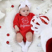 Personalized Baby Girl  / Toddler Girl Christmas Bubble Sweatshirt - Santa