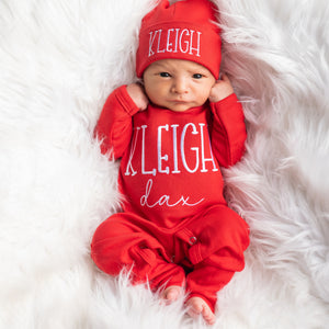 Custom Baby Boy Outfit - Red