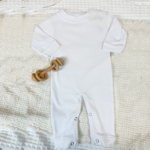 0-3m White  BLANK Non Footed Romper  Clearance