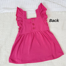 Monogrammed Flutter Sleeve Dress-