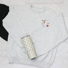 Ghost with Tumbler Halloween Sweatshirt