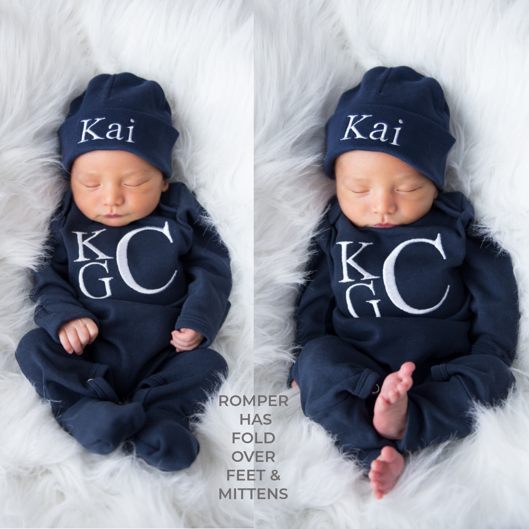 Monogrammed sales newborn clothes
