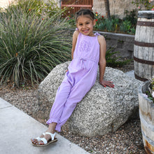 Monogrammed Girls Jumpsuit - Lavender