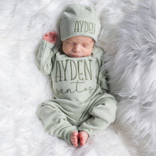 Personalized Baby Boy Outfit - Sage Green