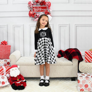 Black and White Buffalo Plaid Dress