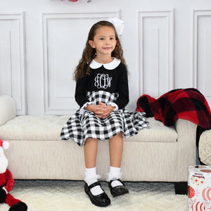 Black and White Buffalo Plaid Dress
