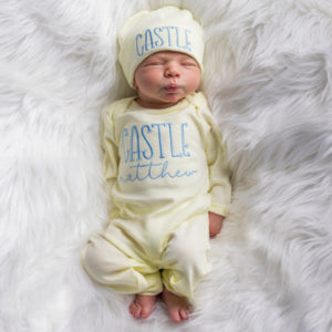 Personalized Baby Boy Outfit- Yellow