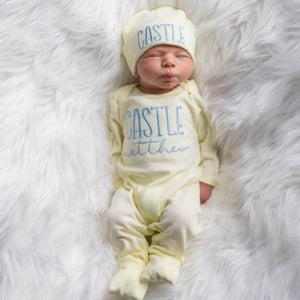 Personalized Baby Boy Outfit- Yellow