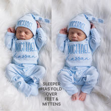 Personalized Baby Boy Outfit - Light Blue
