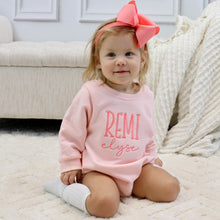 Personalized Toddler Girl Sweatshirt - Light Pink