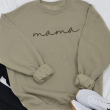 Mama Sweatshirt  -  Khaki cursive