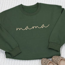 Mama Sweatshirt - Military Green - Cursive