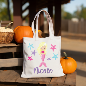 Personalized Kid's Trick or Treat Bag - Mermaid