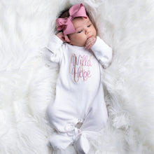 Newborn White Personalized Baby Sleeper - OVER-STOCK SALE!