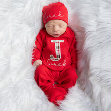 Personalized Baby Buffalo Plaid Christmas Outfit