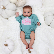 Personalized Baby Girl  / Toddler Girl Fall Bubble Sweatshirt  Pink Pumpkin