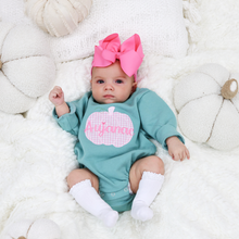 Personalized Baby Girl  / Toddler Girl Fall Bubble Sweatshirt  Pink Pumpkin