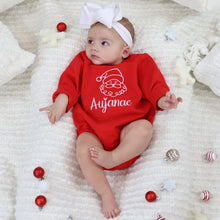 Personalized Baby Girl  / Toddler Girl Christmas Bubble Sweatshirt - Santa