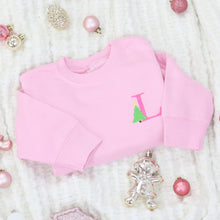 Personalized Kid's Christmas Sweatshirt  - Christmas Tree Monogram