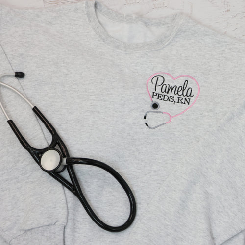 Personalized PEDS Nurse Sweatshirt