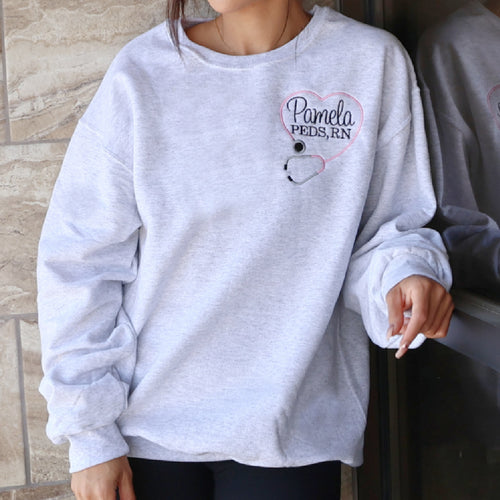 Personalized PEDS Nurse Sweatshirt